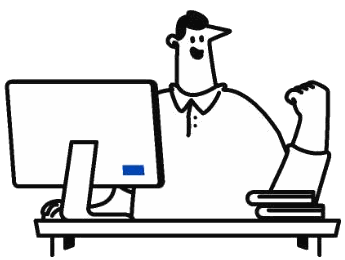 A freelancer celebrating a new project match